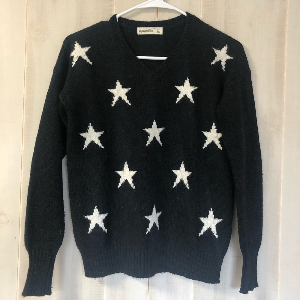 Black Sweater with White Stars